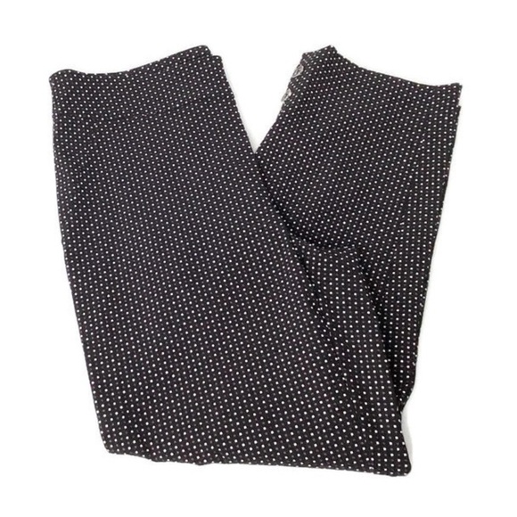 Square Black and White Hook & Bar Polka Dot Ankle Pant Size 14 Career Work - Picture 9 of 10